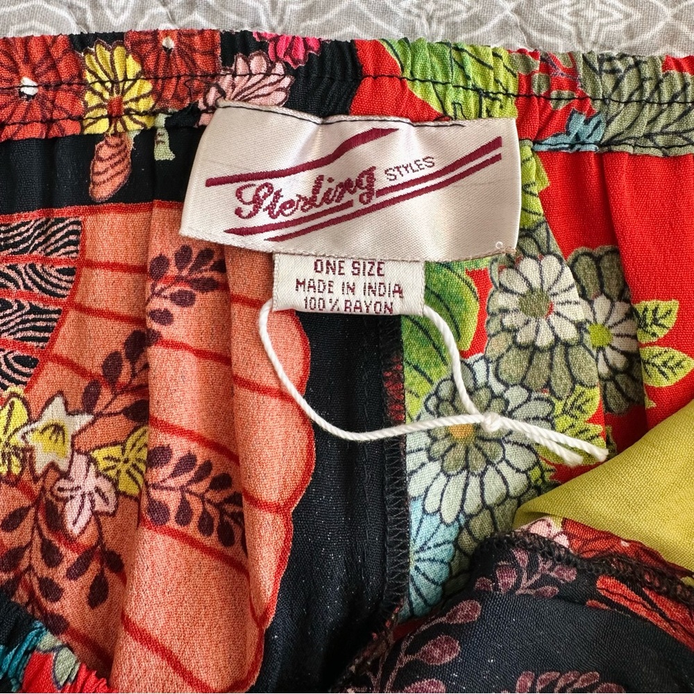 Vintage Sterling Styles Boho Patchwork Rayon Flor… - image 5